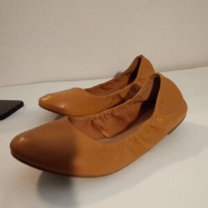 Torrid Tan Vegan Leather Foldable Comfort Ballet Flats Size 8